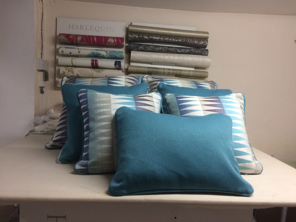 Blue cushions